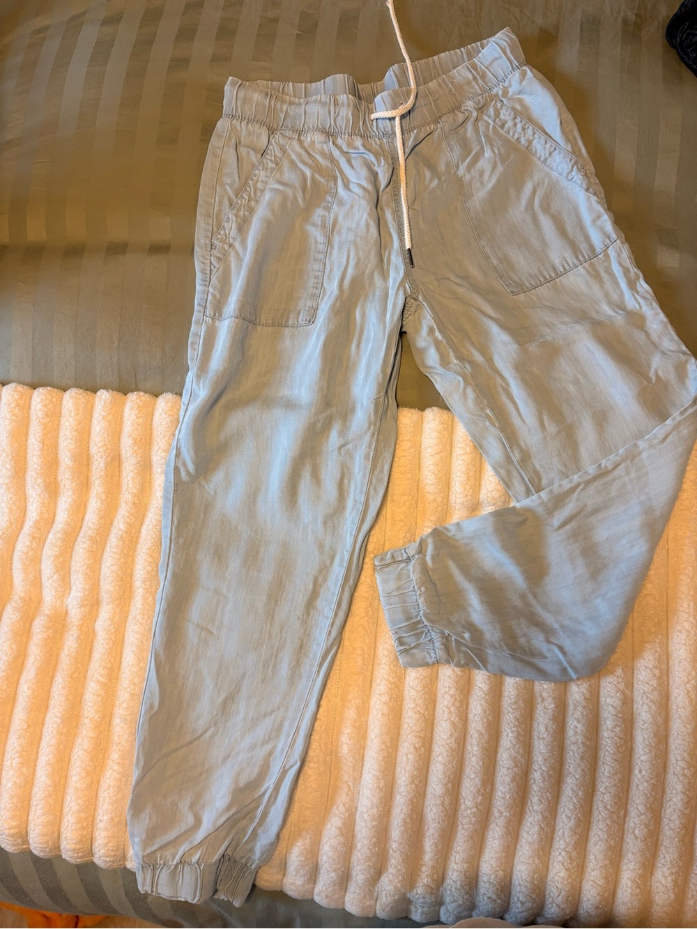 Dex Lightweight Blue Drawstring Jogger Pants